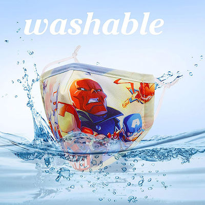 Kids' Double Layer Antibacterial Face Mask With Ear Elastic Shark Frenzy