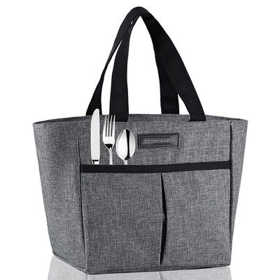 Grey Reusable Lunch Bags Customized Thermal Lunch Bags For Adults ODM