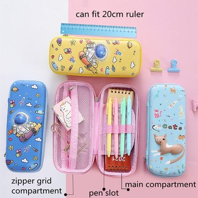 Cartoon Large Capacity Pencil Case 3D EVA Cute Pen Organizer Pouch For Girls Boys